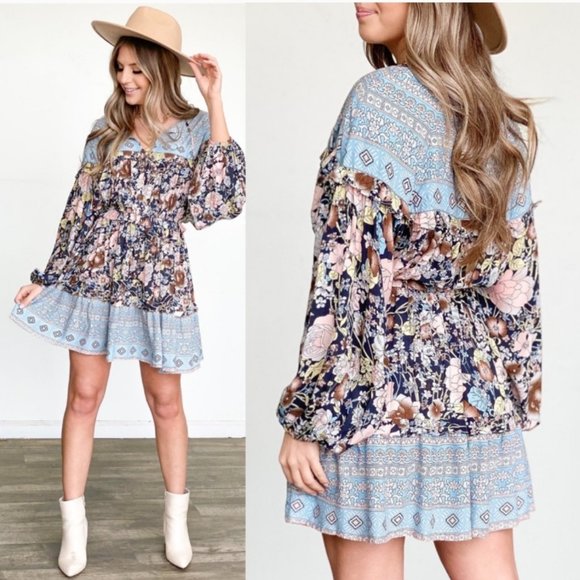 Saints & Hearts Boho Dress Size Small - Picture 1 of 5